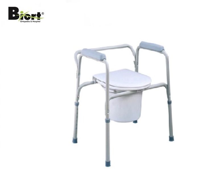 B1001-2.jpg Cadeira sanitária fixa alt. variável estrutura aço pintado - Image 1